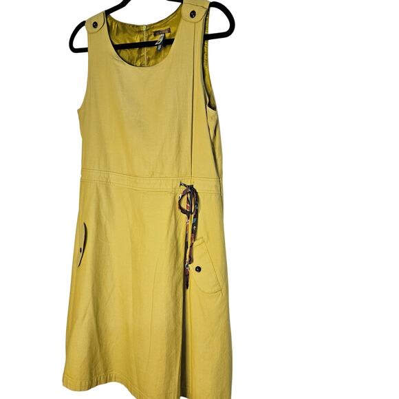 Matilda Jane Clothing Dear Henry Green tie front Dress size Medium - Picture 2 of 7